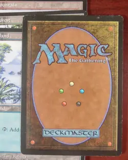 BASIC LAND x4 Arena League 1996 Promo mtg LP-MP Island Forest Mountain - Image 5