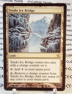TENDO ICE BRIDGE mtg Very Light Play Betrayers of Kamigawa 1 Rare - Image 1