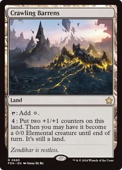 CRAWLING BARRENS mtg NM-M Foundations 1 Rare - Image 1