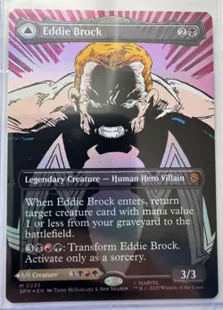 Magic: The Gathering Eddie Brock (0233) (Borderless) Marvel's Spider-Man Foil - Image 3
