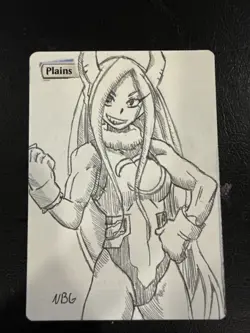 Mtg Altered Art Anime Hand Drawn Usagiyama MHA - Image 1