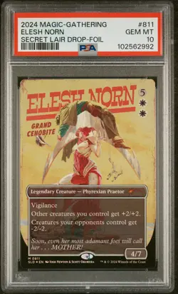 2024 MTG SECRET LAIR DROP FOIL #811 ELESH NORN PSA 10 - Image 1