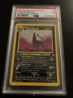 Houndoom Double Holo Error Neo Revelation PSA 7 2000 WOTC Pokemon Card #24 - Image 1