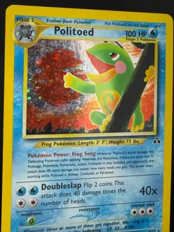 Politoed 8/75 Unlimited Holo Rare Pokemon TCG Neo Discovery LP/MP English - Image 4