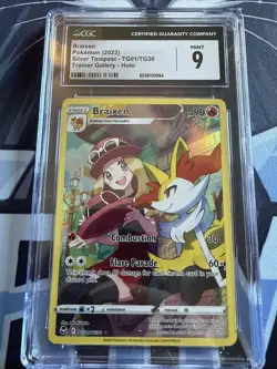 2022 Pokemon Swsh Fa/Braixen Silver Tempest CGC 9 Gem Mint Holo TG01/TG30 - Image 1