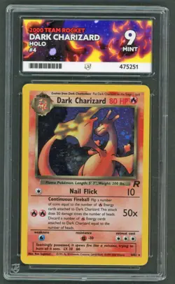 Pokemon Cards - ACE 9 Dark Charizard 4/82 - Team Rocket Holo - PSA BGS CGC - Image 1