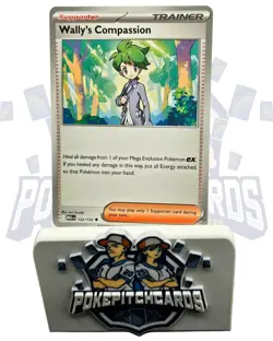 Wally's Compassion 132/132 Me01: Mega Evolution Regular Free Shipping Pokemon NM - Image 1