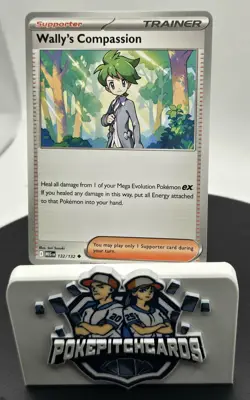 Wally's Compassion 132/132 Me01: Mega Evolution Regular Free Shipping Pokemon NM - Image 2