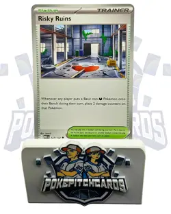 Risky Ruins 127/132 Me01: Mega Evolution Regular Free Shipping Pokemon NM - Image 1