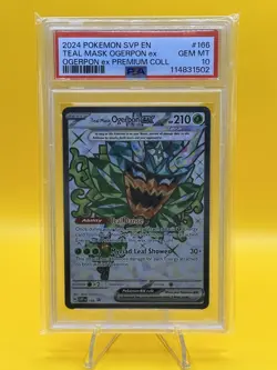 2024 Pokemon TCG Teal Mask Ogerpon EX #166 Ogerpon EX Premium Coll PSA 10 - Image 1