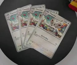 X4 Playset Cinccino 076/086 Sv: Black Bolt Regular - Pokemon English - Image 1