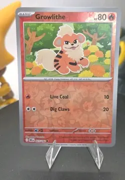 Growlithe 027/182 Sv10: Destined Rivals Reverse Holo - Pokemon - Free Shipping - Image 1