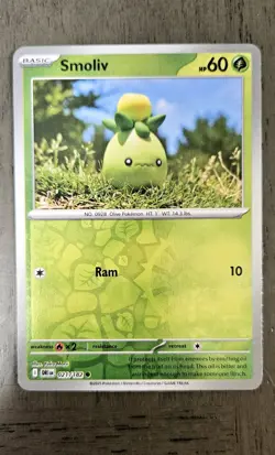 Smoliv 021/182 Sv10: Destined Rivals Reverse Holo - Free Shipping - NM - Pokemon - Image 2
