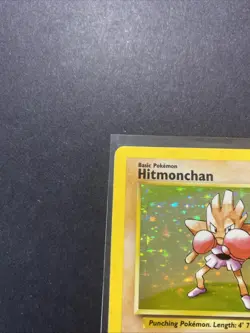 Hitmonchan 007/102 Base Set Holo Unlimited Pokemon WOTC MP/HP - Image 2