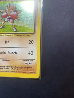 Hitmonchan 007/102 Base Set Holo Unlimited Pokemon WOTC MP/HP - Image 5