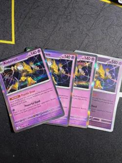 4x Alakazam Holo Rare Playset 056/132 Pokemon Mega Evolution English - Image 1