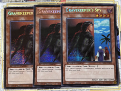 YuGiOh Gravekeeper's Spy SBC2-ENF10 PLAYSET - 3x - SECRET RARE US Import - Image 1