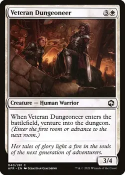 (4x) FOIL VETERAN DUNGEONEER -Forgotten Realms - MTG Magic the Gathering Card - Image 1