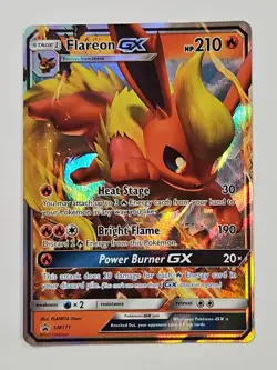 Flareon GX SM171 Sun & Moon Black Star Promo Holo Pokemon Card LP Or Better - Image 1