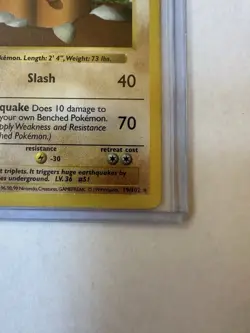 Pokemon Dugtrio 1999 1st Edition Shadowless Base Set Card 19/102 LP Condition - Image 5