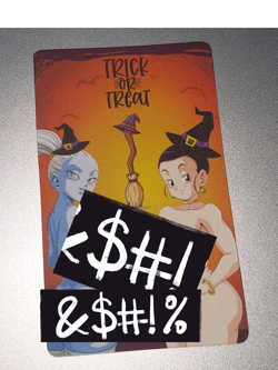 Dragon ball vados and Chi Chi Halloween Waifu Card - Image 1