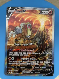 Pokemon Entei v Holo Ultra Rare TCG Card Crown Zenith Galarian Gallery GG36/GG70 - Image 1