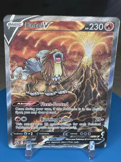 Pokemon Entei v Holo Ultra Rare TCG Card Crown Zenith Galarian Gallery GG36/GG70 - Image 3