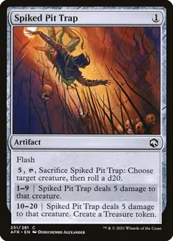 (2x) FOIL SPIKED PIT TRAP -Forgotten Realms - MTG Magic the Gathering Card - Image 1