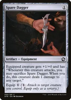 (3x) FOIL SPARE DAGGER -Forgotten Realms - MTG Magic the Gathering Card - Image 1