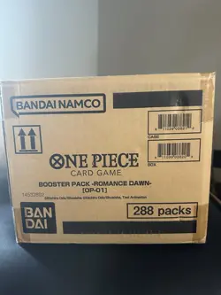 Romance Dawn OP-01 One Piece Card Game Booster Box Case BLUE BOTTOM SEALED - Image 1