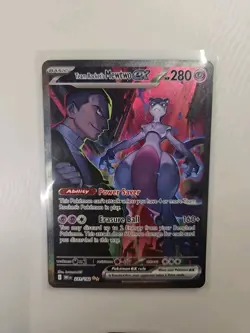 Pokemon TCG Destined Rivals Team Rockets Mewtwo EX Card 231/182 NM Pack-Fresh - Image 2