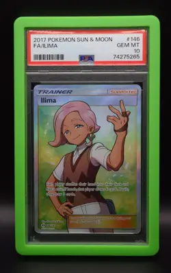 Ilima 146/149 Sun & Moon Base Set Ultra Rare Trainer Full Art Pokemon Card TCG - Image 1