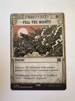Fell the Mighty - SHOWCASE - MTG Breaking News - NM - Image 1