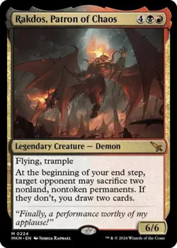 MTG English Rakdos, Patron of Chaos NM Normal Murders at Karlov Manor - Image 1