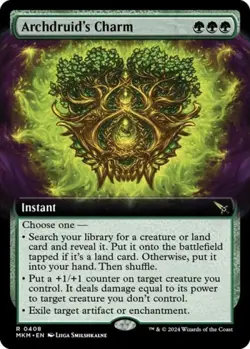 MTG English Archdruid's Charm (Extended Art) NM Normal Murders at Karlov Manor - Image 1