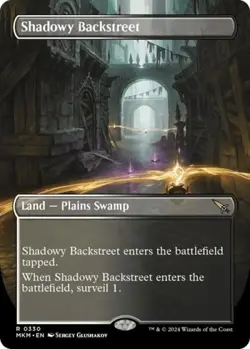 MTG English Shadowy Backstreet (Borderless) NM Normal Murders at Karlov Manor - Image 1