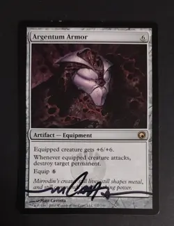 MTG Magic: The Gathering - Argentum Armor - Scars of Mirrodin SOM (LP) (SIGNED) - Image 1