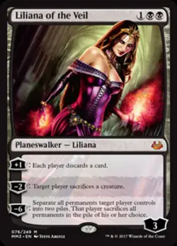 MTG English Liliana of the Veil NM Foil Modern Masters 2017 - Image 1