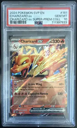 2024 POKEMON SVP EN-SV BLACK STAR PROMO #161 CHARIZARD EX PSA 10 - Image 1