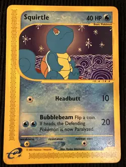Pokemon Expedition Squirtle 132/165 (Base/LP) - Image 1