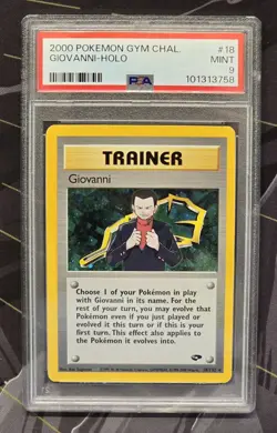 2000 Pokemon Gym Challenge Holo Giovanni #18 PSA 9 MINT - Image 1