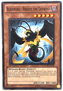 YuGiOh! - Blackwing - Brisote the Tailwind - STOR-EN008 - 1st Edition - Common - Image 1