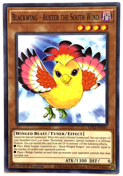 YuGiOh! - Blackwing - Auster the South Wind - LDS2-EN041 - 1st Edition - Common - Image 1