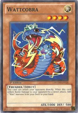Wattcobra - PHSW-EN028 - Common - 1st Edition DMG Yugioh Photon Shockwave - Image 1