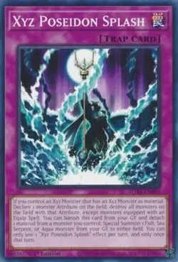 Xyz Poseidon Splash - ROTA-EN069 - Common - 1st Edition NM Yugioh Rage of the Ab - Image 1