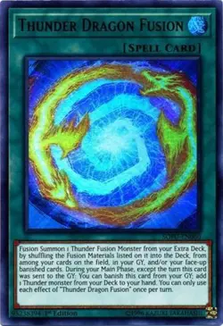 Thunder Dragon Fusion - SOFU-EN060 - Ultra Rare - 1st Edition NM Yugioh Soul Fus - Image 1