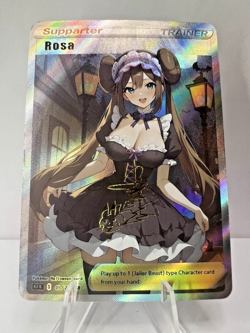 Rosa Full Art Pokemon Halloween Anime Waifu ACG DIY Trainer Art card - Image 1