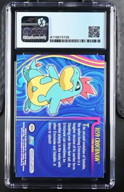 CGC 10 Pristine CROCONAW #159 - BLUE LOGO - JOHTO Series 1 - TOPPS POKEMON CARD - Image 2