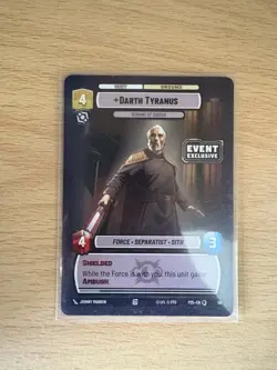 Darth Tyranus - Event Exclusive - Star Wars Unlimited card - New & Unused - Image 1