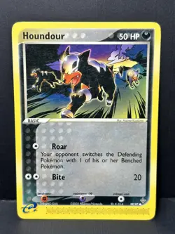 Houndour 59/97 EX Dragon E Reader Pokemon TCG Card 2003 Non Holo Common LP - Image 1